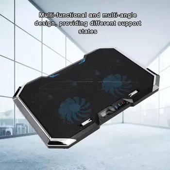 

New Nuoxi Q8 Notebook Cooler Multi-angle Adjustment Base + LCD Screen Button Controllable RBG LCD Screen Button