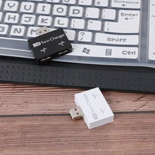 Черный Mini1-to-2 порт Usb 2,0 Мужской Usb двойной сплиттер ремень для втулки адаптер конвертер для телефона планшета компьютера