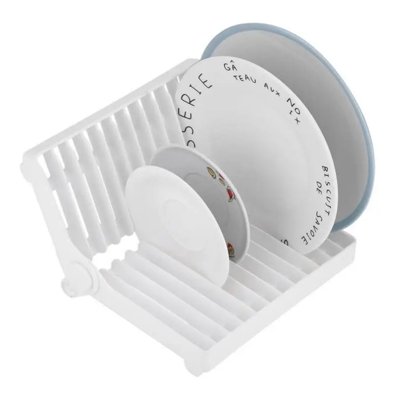 

Kitchen Foldable Dish Rack Stand Holder Bowl Plate Organizer Tray Tableware Storage Drying Rack Dish Drainer Drip Shelf