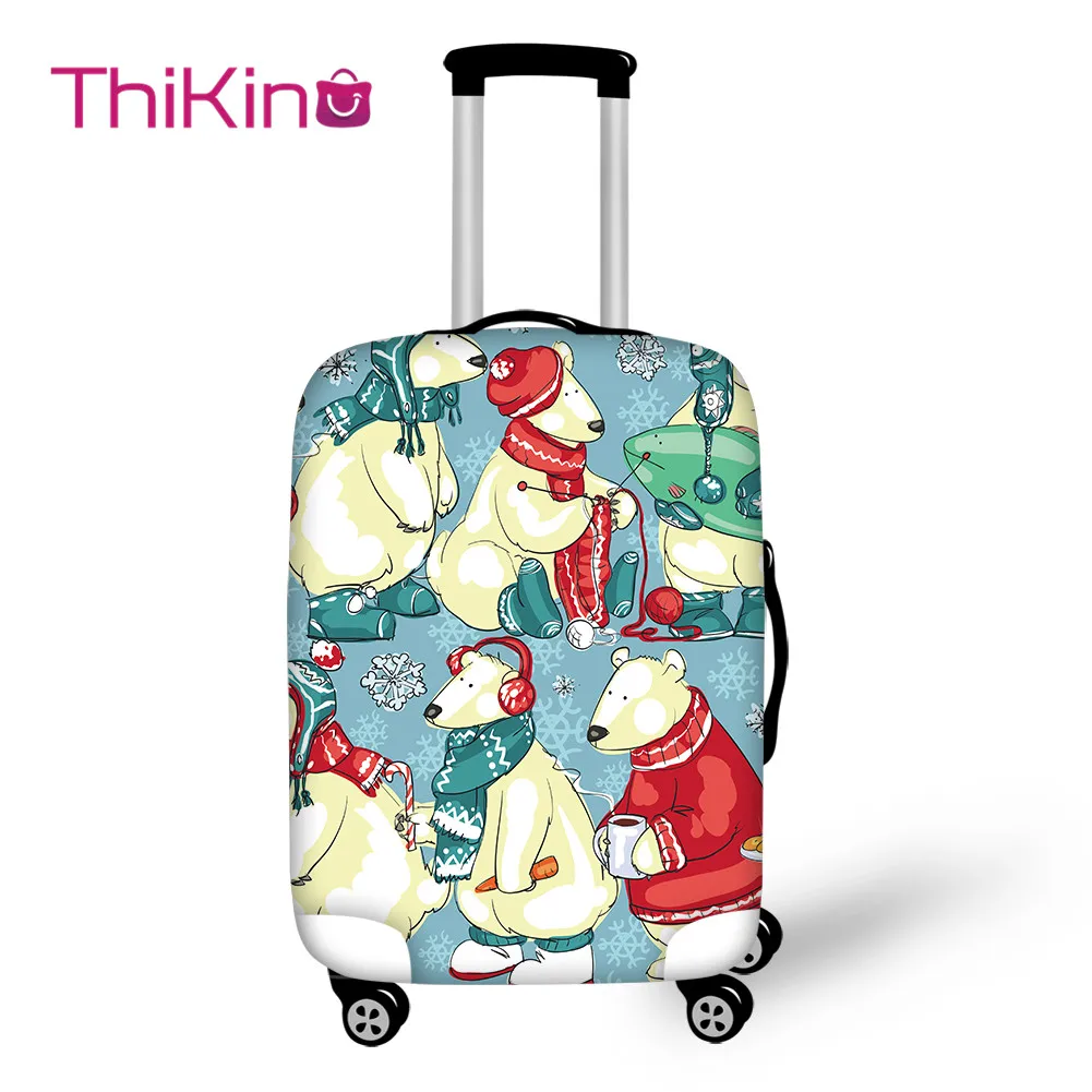 

Thikin Cartoon Animals Travel Luggage Cover for Teens Cartoon School Trunk Suitcase Protective Cover Travel Bag Protector Jacket