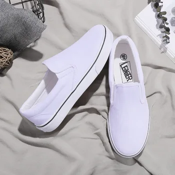 

Spring Summer Classic Men Canvas Shoes Breathable Casual Vulcanized Shoes Men Slip-On Breathable Flats For Men buty meskie X6-98