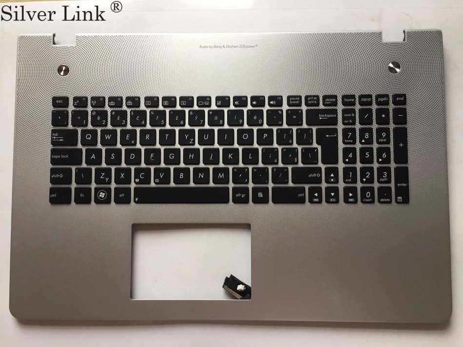 CZ Чешская клавиатура для ASUS N76 76VB N76VJ N76VM N76VZ Серебряная с подсветкой крышка C