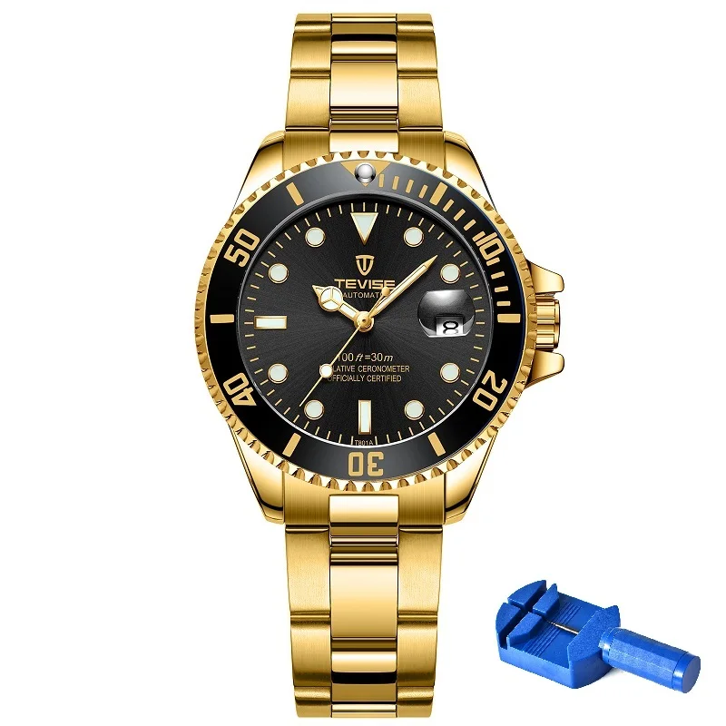 Women Watches TEVISE T801 Automatic Watch Woman Rotatable Case Montre