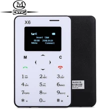 Русский Mini Card разблокировать мобильного телефона Ультра Тонкий Карманный low radiation Оригинал AIEK X6 PK aeku M5 сотовые телефоны