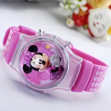 Dropshipping new fashion boys girls watches for kids mickey minnie cartoon silicone digital watch for children christmas gift