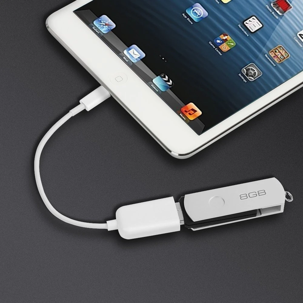 وتغ 8 دبوس ل فون الهاتف المحمول كابل مهايئ usb الاتصال سماعة مع فلاشة مزودة بفتحة يو إس بي القرص ل فون وتغ محول ل IOS باد