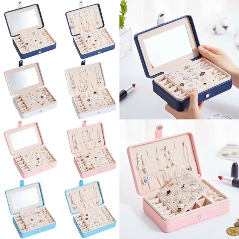  NoEnName Fashion Multifunction Jewelry Organization Box Velvet Ring Box Tray Storage Ring Display E