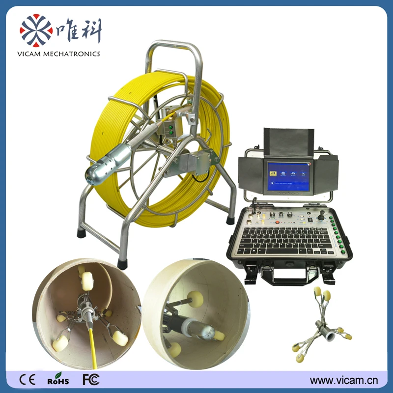 

360 degree rotating waterproof 7mm cable sewer drain pipe chimney inpection camera with meter counter V8-3388PT