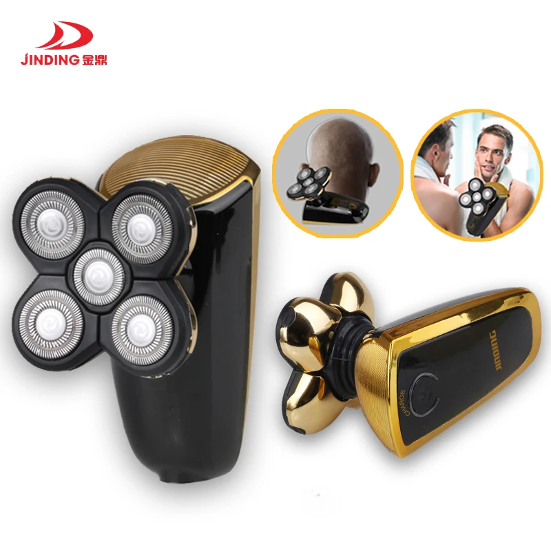 

Portable Five Cutter Electric Shaver USB Rechargeable Ricoh head shave Shave bald Machine Waterproof electric razor men shaving