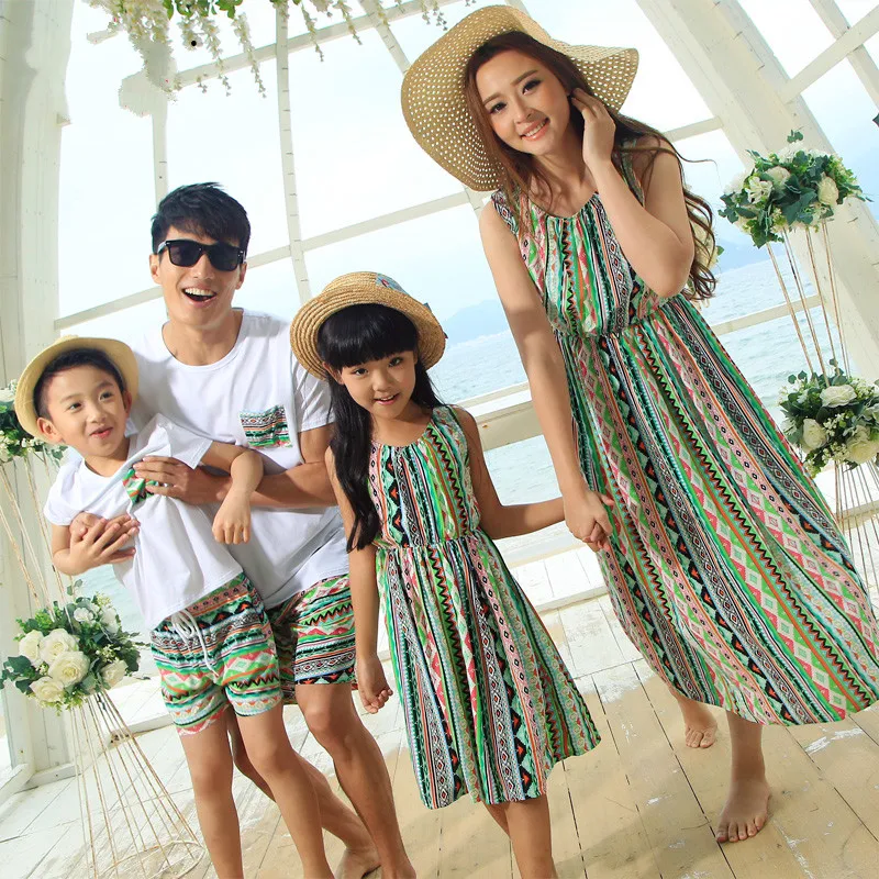 2017 Summer Family Set Couple Clothes Men Boy Clothing Set ...