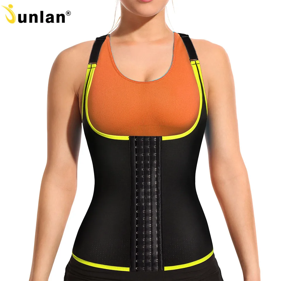 

Junlan Women Body Shaper Neoprene Slimming Vest Sauna Shapewear Tummy Control Waist Trainer for Weight Loss Reducing Corset