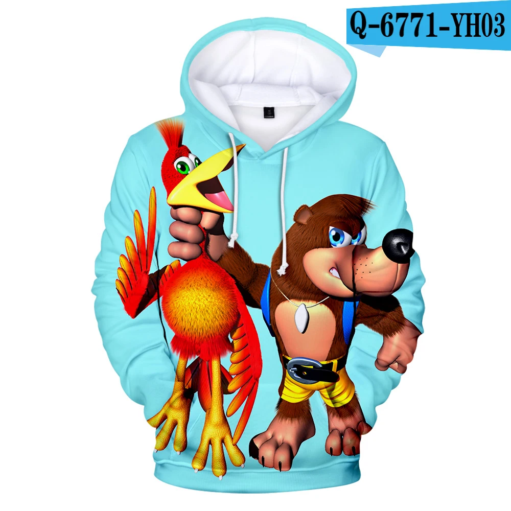 3D Banjo Kazooie 3D толстовки для мужчин/женщин новые милые повседневные Модные аниме-толстовка с 3D принтом банджо-Kazooie толстовка для мальчиков пальто Топ - Цвет: 3D