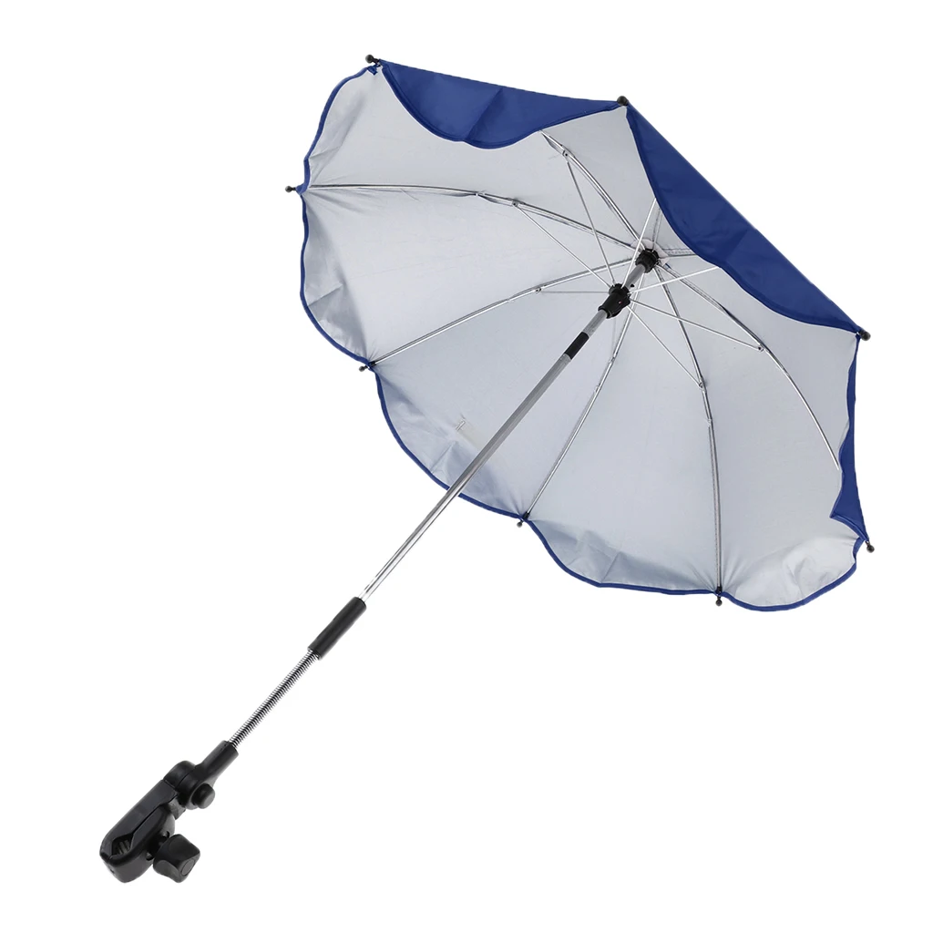 Foldable Sunshade Mini Sunny Umbrella UV Protection Beach Shelter Umbrella Outdoor Lightweight Parasol w/ Sand Anchor for Coast