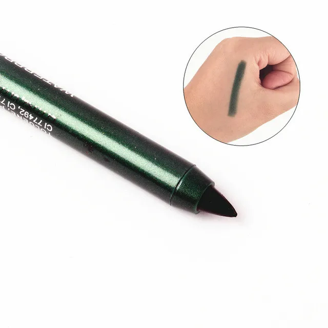 1 шт., распродажа, очаровательный женский стойкий Водостойкий карандаш для глаз, пигмент, темно-зеленый цвет, подводка для глаз, косметический макияж, инструменты для красоты - Цвет: 5