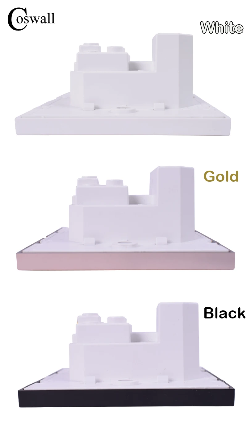 Coswall двойной usb зарядный порт 2.1A настенное зарядное устройство адаптер ЕС розетка ПК Панель Белый Черный Золотой