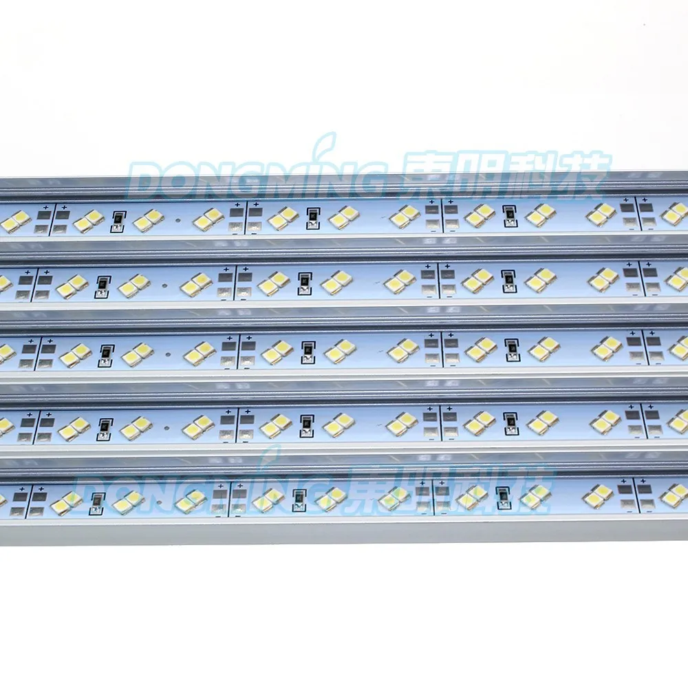 2835 LED Luces Газа DC 12 В двойной ряд свет бар 1 м 144 светодиоды кухонный шкаф с алюминиевой U /V профиль холодной/теплый белый