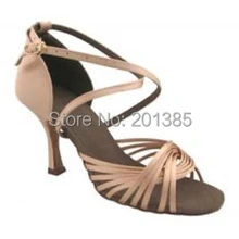 Для женщин плоть атласная Костюмы для бальных танцев Латинской Обувь для танцев Salsa Танцы Обувь все размеры
