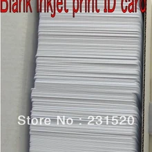 4600 шт. струйные ID карты 0,76 мм толстые белые пустые карты используется в струйный принтер epson двусторонняя для печати