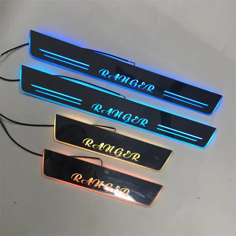 LED DOOR SILL PLATE LIGHTS moving door scuff Nerf Bars Running Boards entry guards covers for Ranger 2012-2019 car door Plate LED DOOR SILL PLATE LIGHTS moving door scuff Nerf Bars Running Boards entry guards covers for Ranger 2012-2019 car door Plate