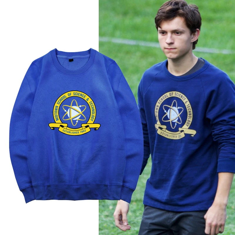 

Movie Spiderman Homecoming Blue Fleece cosplay Sweatshirt Unisex S-2XL Free shipping Pullover Peter