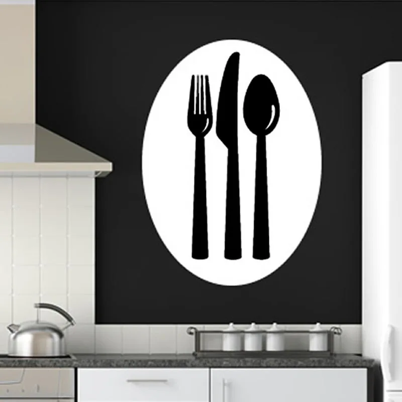Hollow Out A Set Of Forks Knife And Spoons Kitchen Stickers Wall Decor