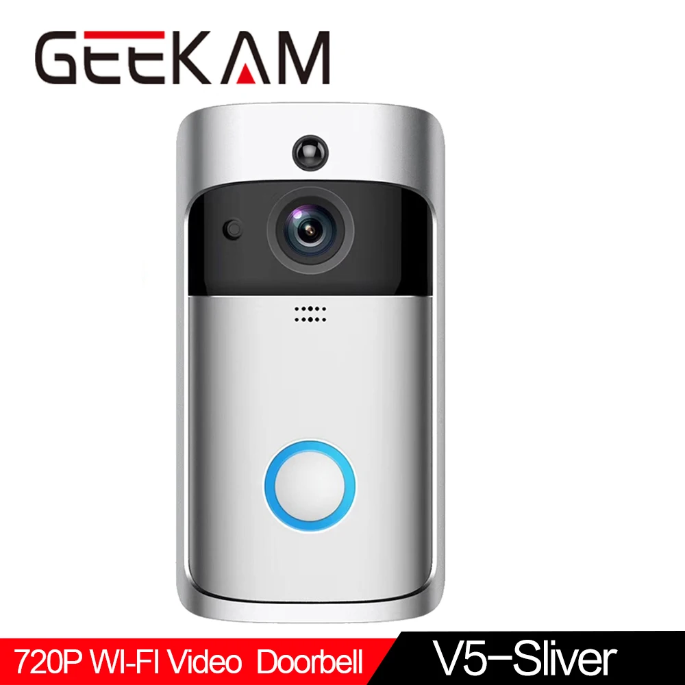 Online GEEKAM WiFi Video Doorbell V5 Smart IP Video Intercom WI FI Video Door Phone For Apartments IR Alarm Wireless Security Camera