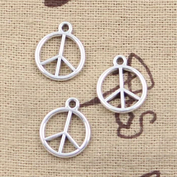 

20pcs Charms Lovely Peace 14x12mm Antique Tibetan Silver Color Pendant Findings Accessories DIY Vintage Choker Handmade Jewelry