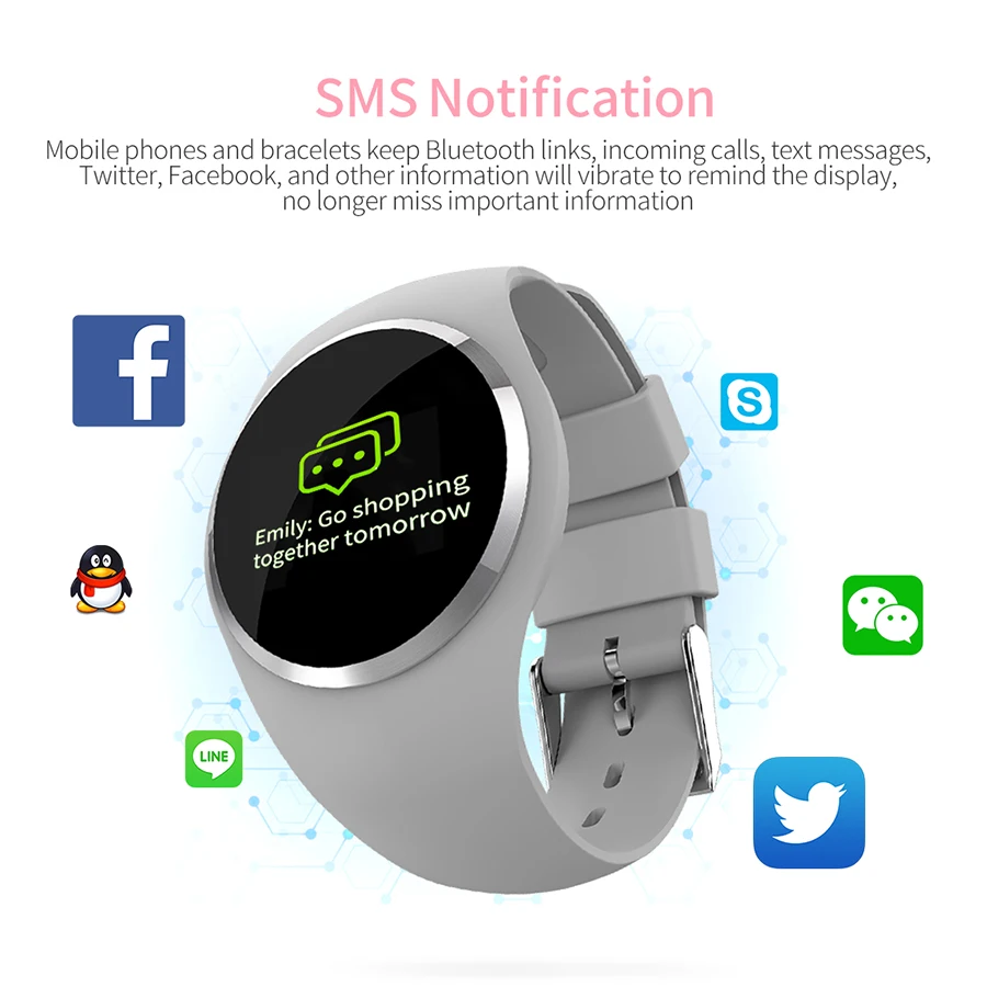 2019 обновления модные часы Smart Watch HR крови Давление монитор Для женщин