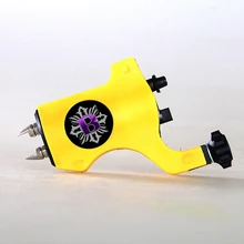 1pcs Newest bishop Cheap Rotary Tattoo Machine yellow Tattoo Gun Clip Cord tattoo kit permanent makeup machine For Tattoo Supply