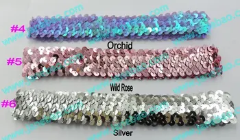 

free shipping mix color 220pcs 1'' sequin headbands headbands for stretch sequin headband