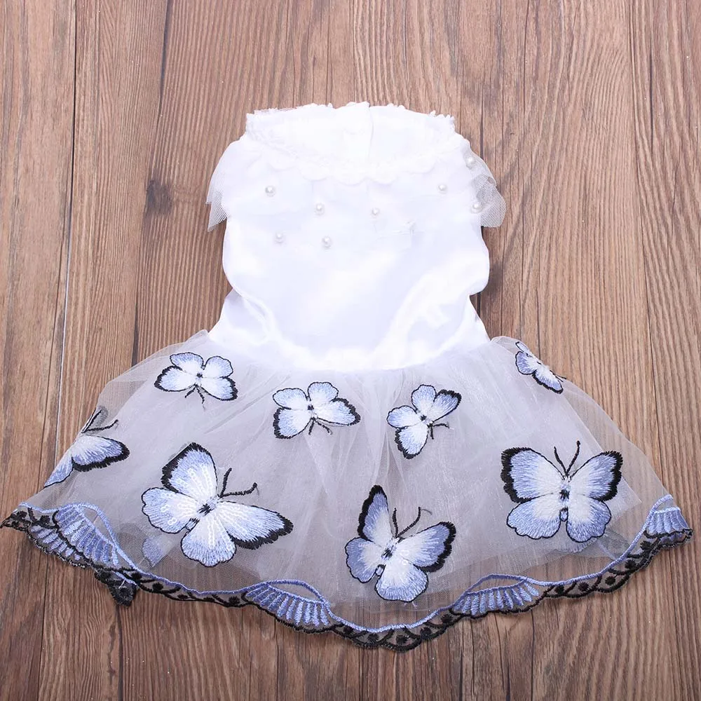 

Small Dog Cat Princess Dress Tutu Flowers&Butterfly Design Pet Puppy Shirt Skirt Spring/Summer Clothes Apparel 2 colours
