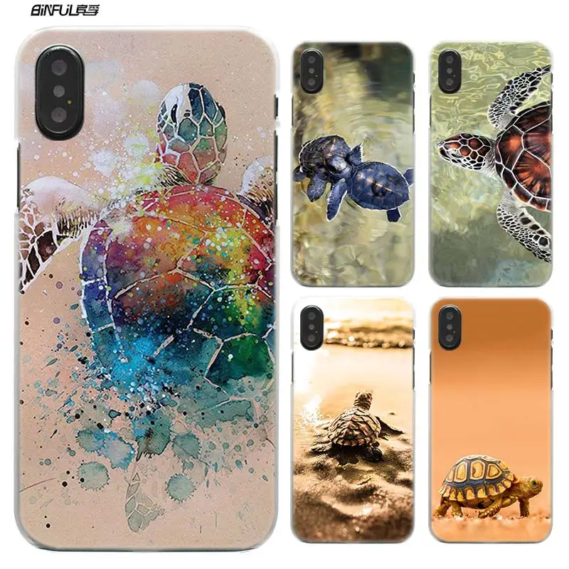 

Turtle Tortoise Case for iPhone XS Max XR X or 10 6 6s 7 8 Plus 5s SE 5 4s 4 5c Hard Plastic Clear PC Cover Coque Phone Shell