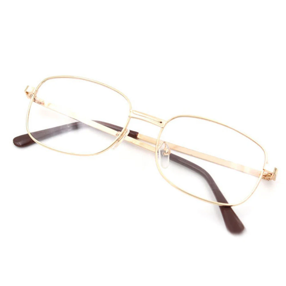 Fashion Reading Glasses Lens Rimmed Gold Frame Metal Eyeglasses 10 4 
