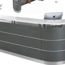 Больница стоматологический центр клиника изогнутая мраморная стойка стол регистрации# QT2708B