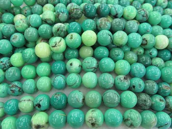 

High Quality 2strands 6-16mm Natural Turquoise stone Round Ball Lime Green Yellow Black spacer Bead