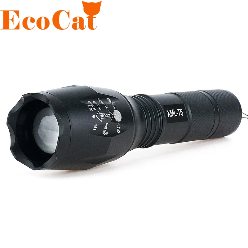 

E17 CREE XM-L T6 3800Lumens cree led Torch Zoomable cree LED Flashlight Torch light For 3xAAA or 1x18650 Free shipping