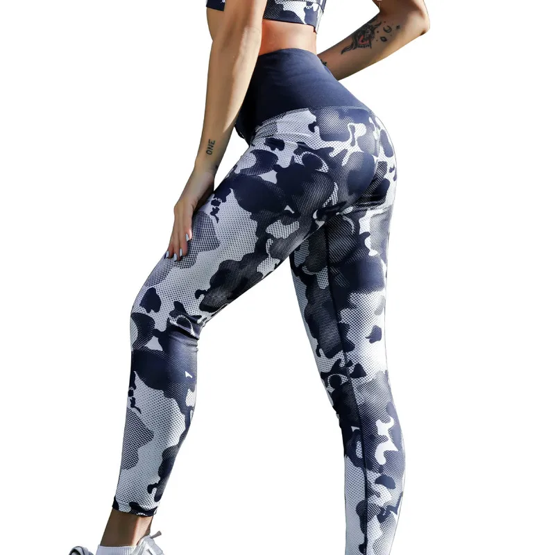 

VVUES Sport Leggings Yoga Pants Lace Up High Waist Digital Printed Stretch Soft Sports Jogging Pants Gym Exercise Running Pants