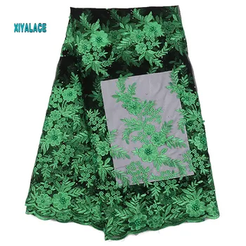 

African lace fabric Beads Lace Fabric 2019 Embroidered Nigerian Net Laces Fabric Bridal High Quality French Tulle YA2291B-3