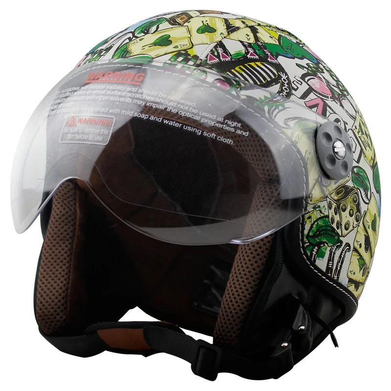 Винтажный внедорожный мужской мотоциклетный шлем feminino vespa casco capacete с открытым