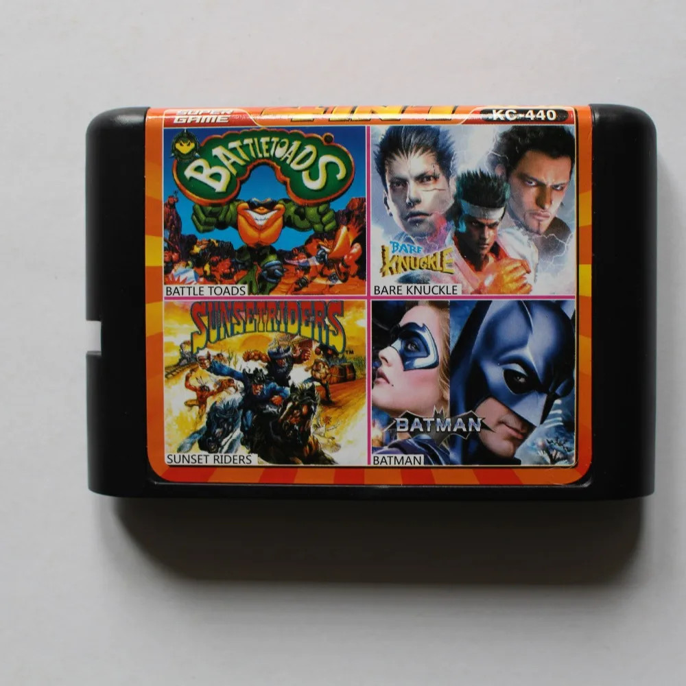 

Battletoads/ Bare Knuckle/ Sunset Riders/ Batman 16 bit MD Game Card For Sega 16bit Game Player