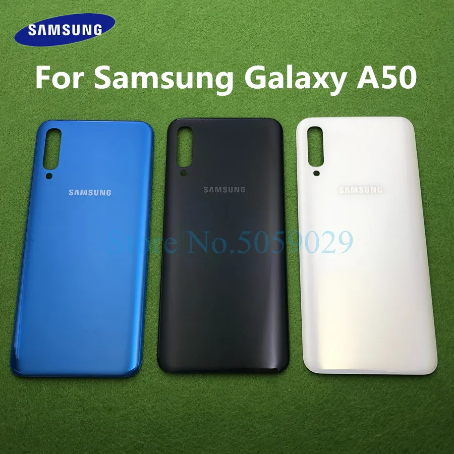 Для SAMSUNG Galaxy A50 A505 SM-A505F A505F-DS Задняя стеклянная крышка для батареи задняя дверь Корпус чехол A50 заднее стекло