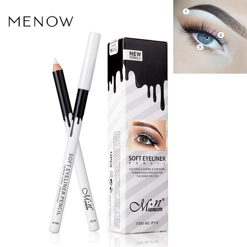 White Eyeliner Makeup Smooth Easy To Wear Eyes Brightener Eye Liner Pen Waterproof Make Up White Eyes Liner Pencils