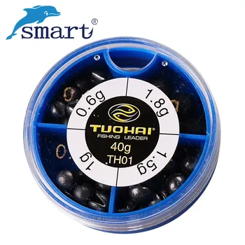 

2 Box Lead Fishing Weights 0.6g,1.0g,1.5g,1.8g Sinkers Split Fishing Accessories High quality Fishing Egg Bullet Rig Sinkers