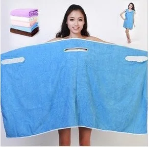 2014 New Hot sale polyester fiber towels Variety Magic bath towel can be worn a couple Bra-style skirt bathrobe 310g | Дом и сад