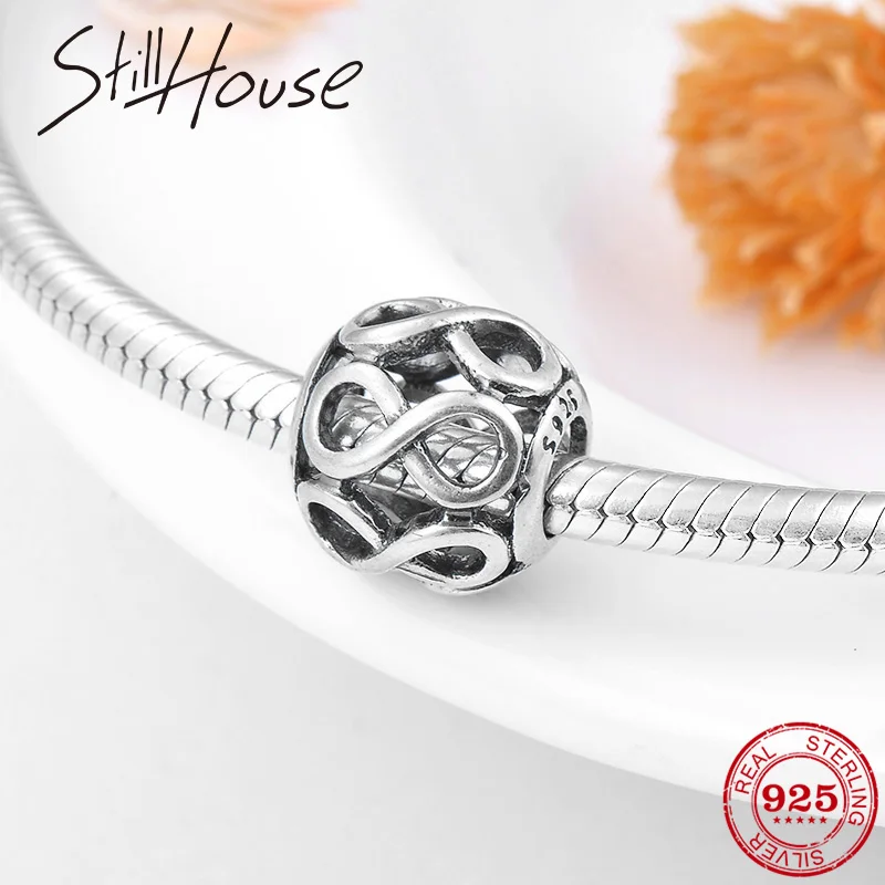 

Lucky number 8 pattern 925 Sterling Silver 2018 Hot sale Hollow beads Fit Original Pandora Charm Bracelet Jewelry making