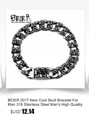 BEIER Dropshipping 316L Stainless Steel High Polish Bracelet Snail Bracelet Fashion Jewelry for man women BR-C006