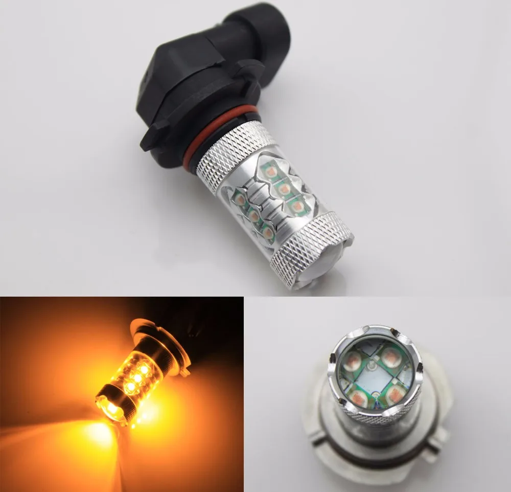 

Free Shipping 2 Pieces Orange AMBER H11 H8 H9 High Power Cree Chips LED Fog Driving DRL Lights Bulbs