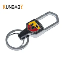 Автомобильный брелок из KUNBABY кожи, автомобильный брелок, подвеска, чехол для ключей Fiat Abarth 500, автомобильные аксессуары