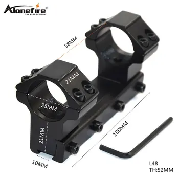 

AloneFire L48 Dual Ring 1"/25.4mm Ring Low Profile 11mm Dovetail Rail Scope Mount Dovetail Metal Tactical Hunting Rail Mount