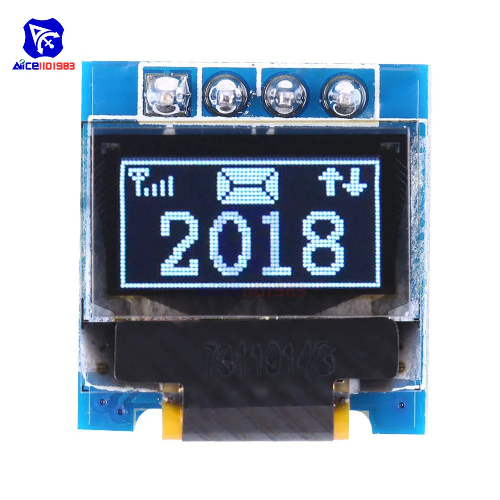 0.49 Inch OLED Display Module 128×32 SSD1306 I2C IIC Interface 4 Pin 3.3-5V for Arduino